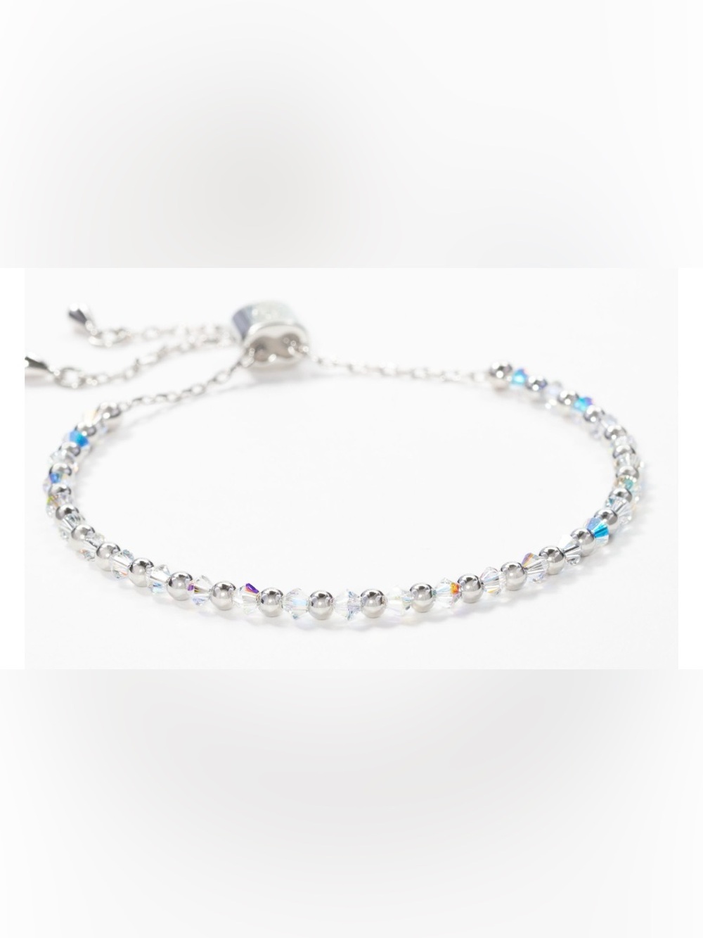 Touchstone Crystal BRAVO bracelet with aurore boreale crystals NIB rhodium plate